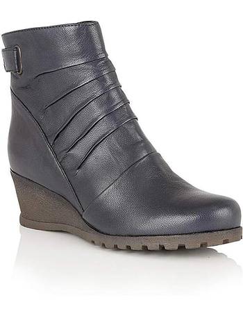 lotus wedge ankle boots