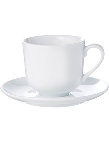 LSA Dine Cappuccino Cup Saucer Curved 0.35L, Set of 4