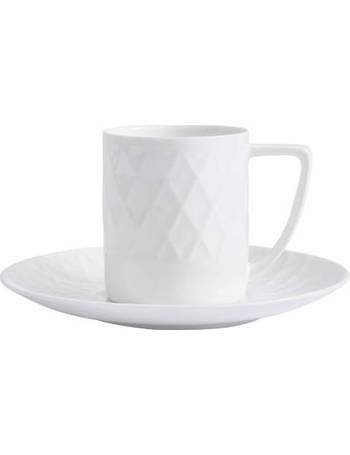 LSA Dine Cappuccino Cup Saucer Curved 0.35L, Set of 4