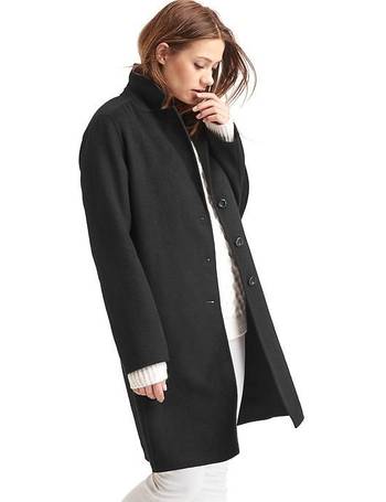 gap black wool coat