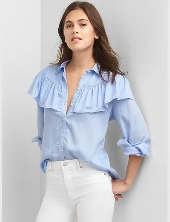 gap ruffle shirt