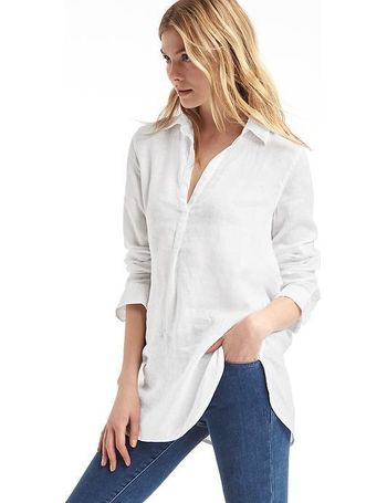 gap linen popover tunic