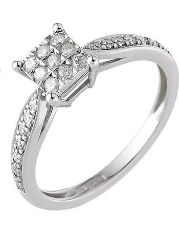 h samuel square diamond ring