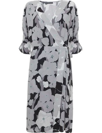 mint velvet pink connie mixed print wrap dress