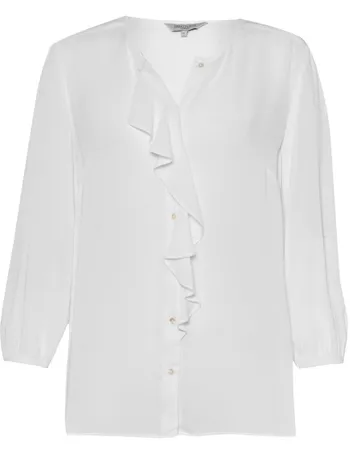 Great Plains Core Oxford Longline Cotton Shirt, White at John