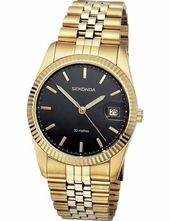 Sekonda men's gold 2025 plated bracelet watch