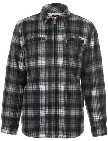 lee cooper fleece lined shirt