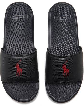 black ralph lauren sliders