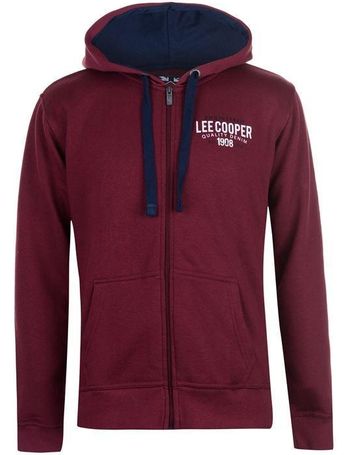 lee cooper zip hoodie