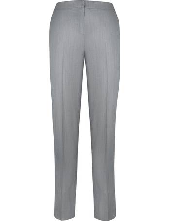Lewin WOMEN'S SUIT pantaloni-pants SORRENTO in tessuto di lana stretch grigio T.M 