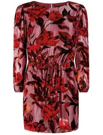 new look red velvet dress