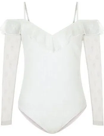 white lace bodysuit new look