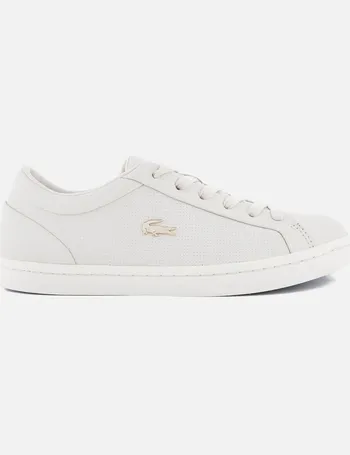 lacoste womens riberac leather trainers