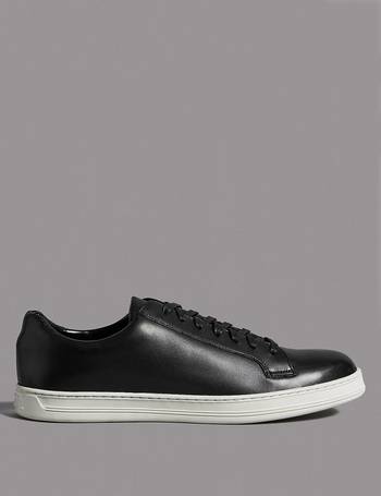 autograph leather lace up trainers