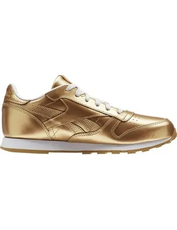 reebok classic leather tech metallic ladies trainers