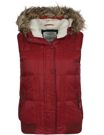 Tokyo Laundry Womens Liberty Padded Faux Fur Hooded Gilet