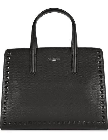 Pauls Boutique Exclusive Bethany Black Snake Structured Tote