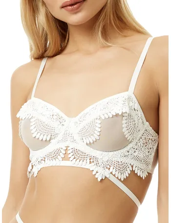 Bluebella Gabriella bridal bra with intricate lace detail in white