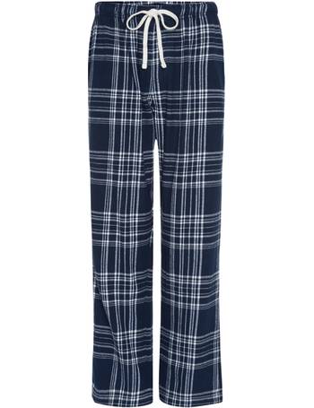 Studio Pack of 2 Burgundy/Grey Check Fleece Pyjama Pants