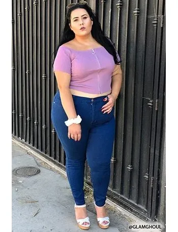 Plus-size Mid Rise Jeggings