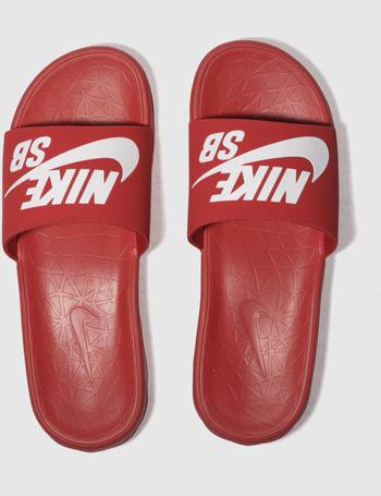 nike sb sandals red