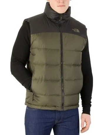 khaki north face gilet