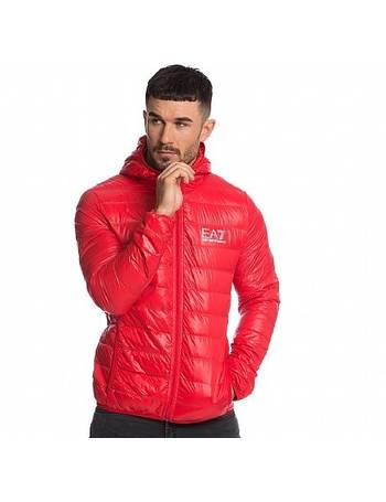 ea7 core logo down jacket