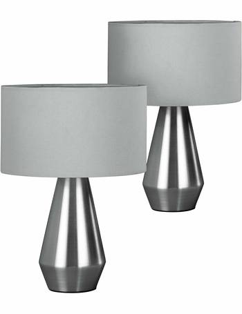 Argos Touch Table Lamps Up To 50, Colourmatch Pair Of Touch Table Lamps Flint Grey