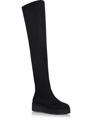 Carvela polished hotsell flat knee boots