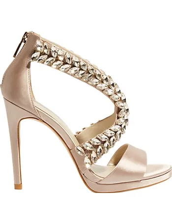 karen millen woven stiletto heel sandals gold