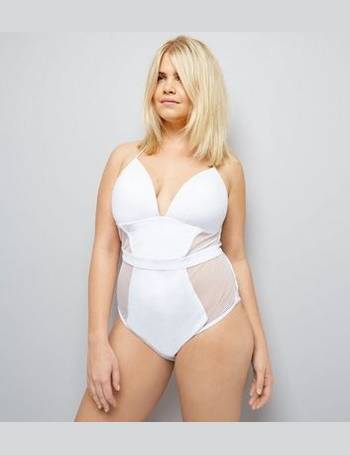 white swimsuit new look