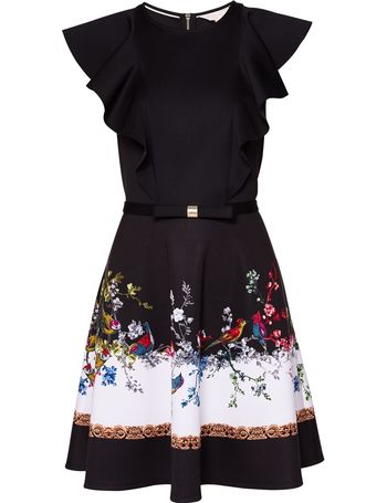 ted baker florae ruffle skater dress