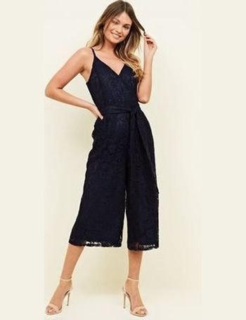 Crochet Jumpsuit Navy