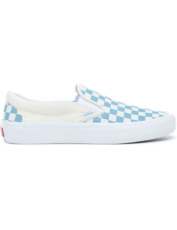 vans slip on pro blue checkerboard