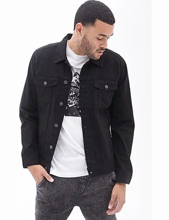 forever 21 jean jacket with fur mens