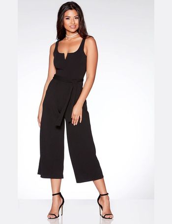 quiz black culotte jumpsuit