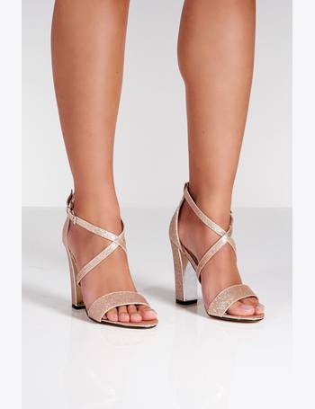 quiz sandals rose gold