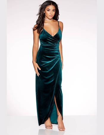 Quiz Emerald Green Velvet Dress Online ...