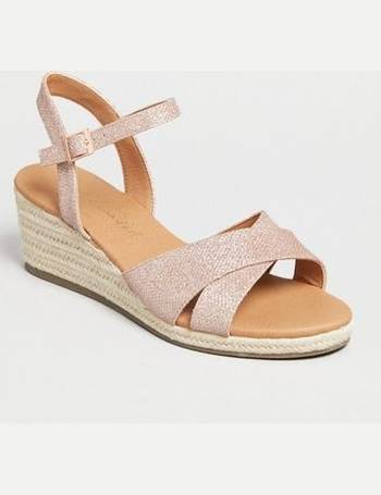 gold wedge sandals new look