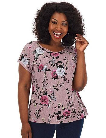 oasis floral slub t shirt