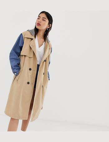 Stradivarius double breasted tailored coat in camel