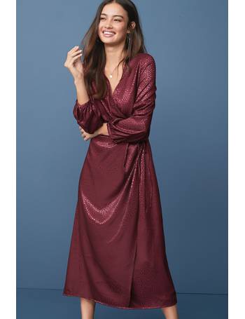 next red wrap dress