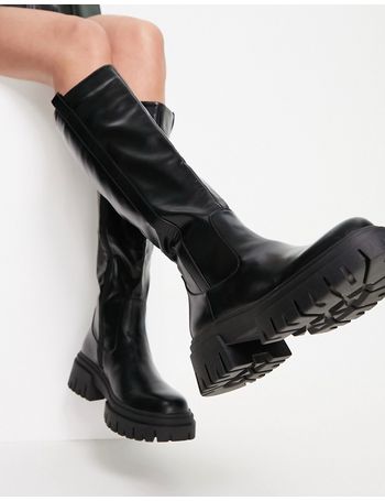 simmi london amana chunky ankle boots in black croc