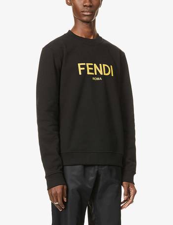 Shop Fendi Men's Black Sweatshirts up to 60% Off