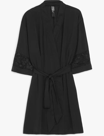 Rosie Black Satin and Lace Robe – Playful Promises