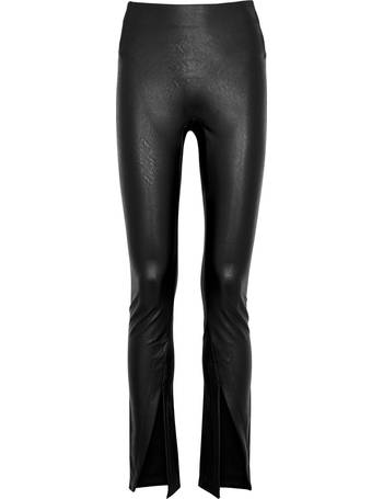 Spanx faux leather croc legging in brown/black