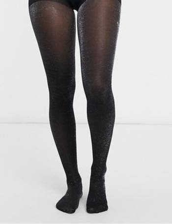 Gipsy Sparkle Glitter Fishnet Tights in Black