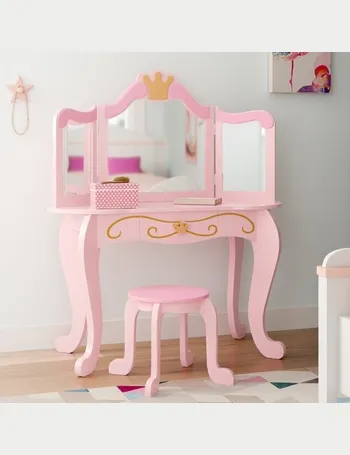 kidkraft princess vanity set with mirror