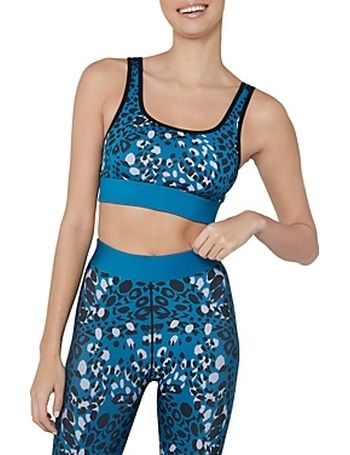 Cor Designed by Ultracor Ombre Leopard Scoop Neck Sports Bra Size Medium  for sale online