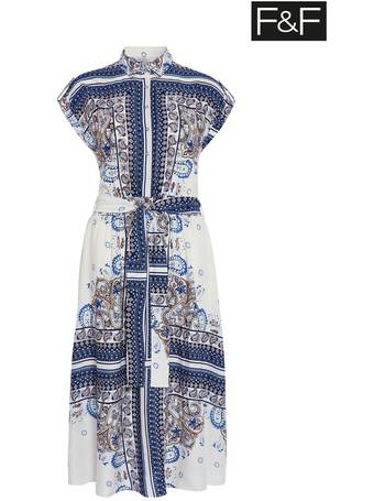 f&f ivory paisley print maxi dress